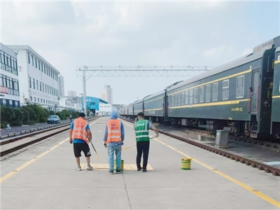 徐州火車(chē)站地面劃線(xiàn) 